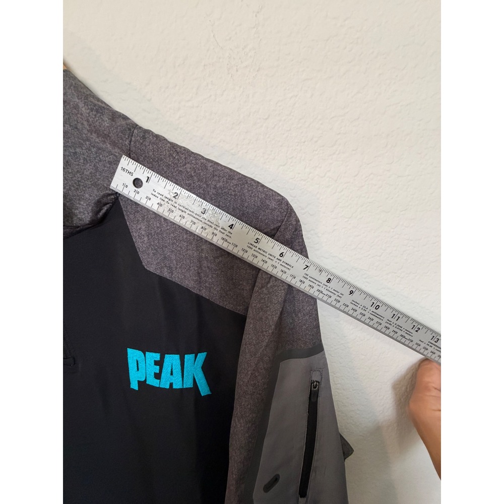Holloway‎ PEAK Quarter Zip Pullover Jacket Gray Black Adult Large - Picture 15 of 17